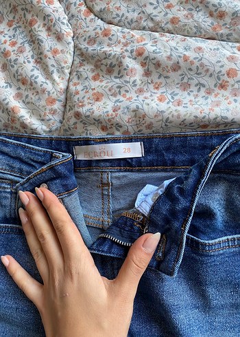 28 Beden lacivert Renk Lacivert Mini Kadın Denim Şort