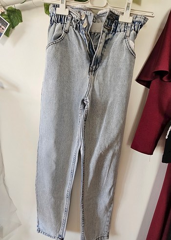 Beli Lastikli Kadın Denim Pantolon - Görsel 3