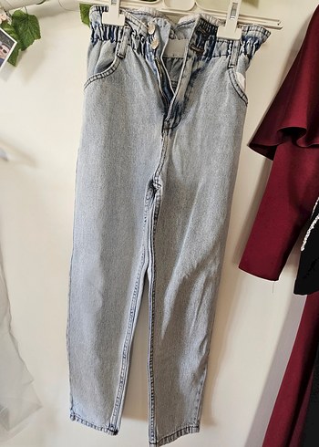 Beli Lastikli Kadın Denim Pantolon - Görsel 2