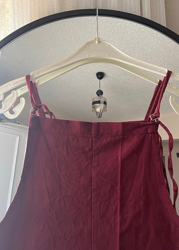 Bordo Bohem Salaş Uzun Elbise - Görsel 2