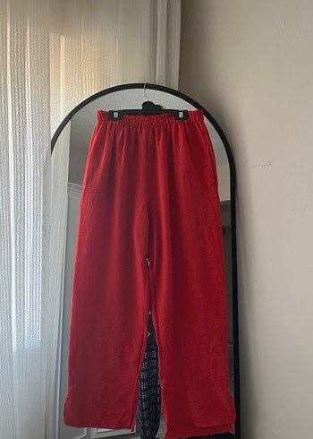 Nakışlı Kırmızı Bohem Kimono - Görsel 2