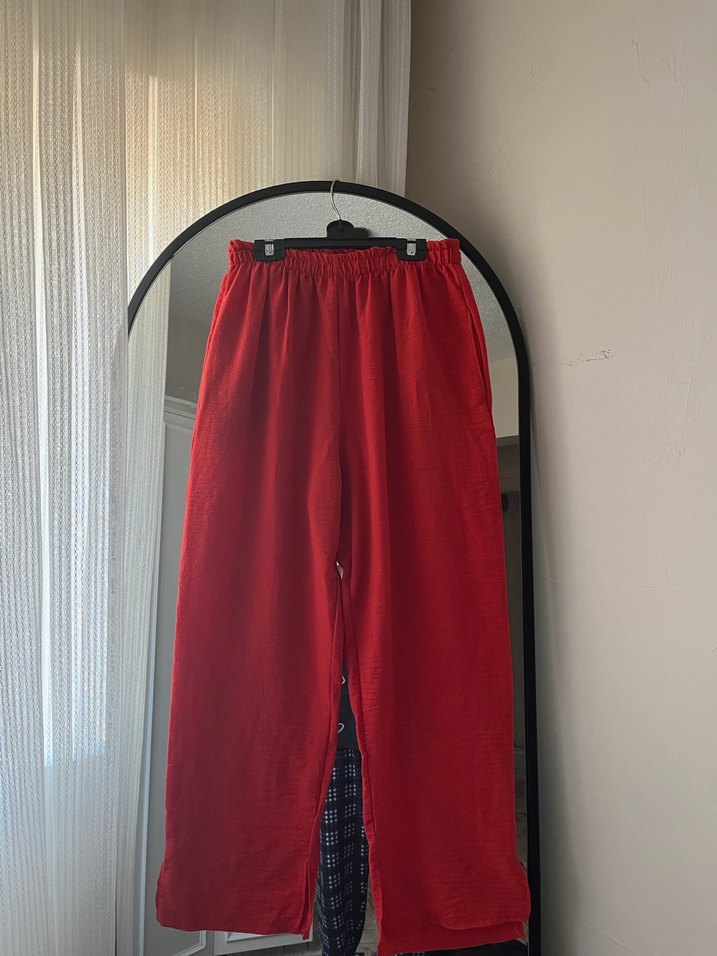 Nakışlı Kırmızı Bohem Kimono - Görsel 2