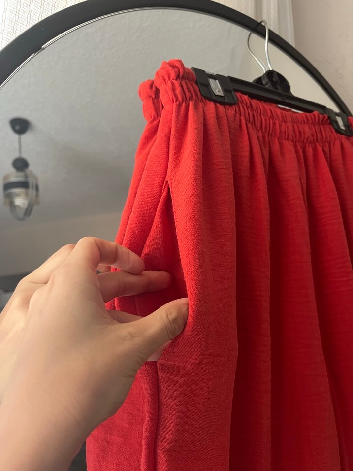 Nakışlı Kırmızı Bohem Kimono - Görsel 4