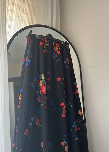 Çiçek Desenli Uzun Bohem Etek - Görsel 3