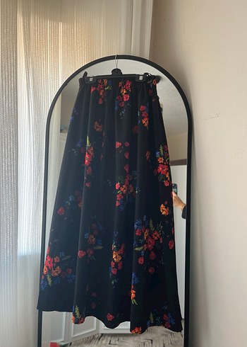 Çiçek Desenli Uzun Bohem Etek - Görsel 2