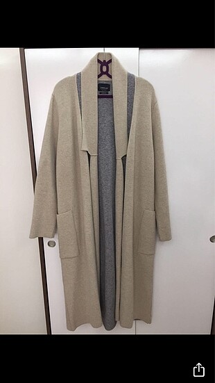 Zara marka uzun keçe palto