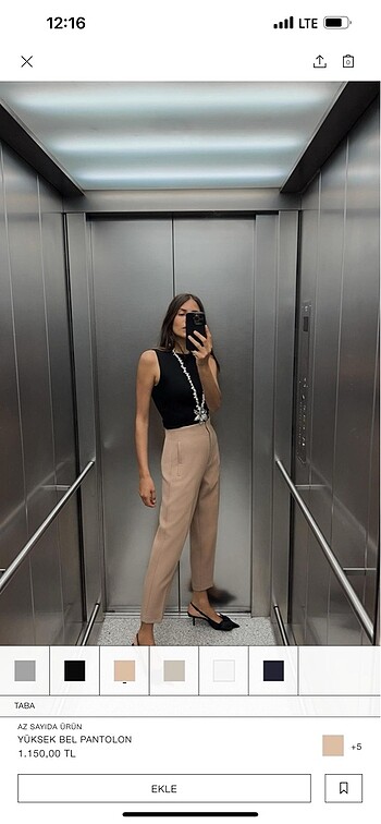 Zara Yüksek Bel Pantolon