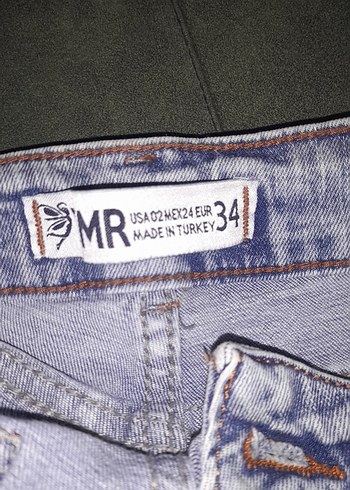 34 Beden Gri Midi Boy Fermuarlı Kadın Kot Pantolon