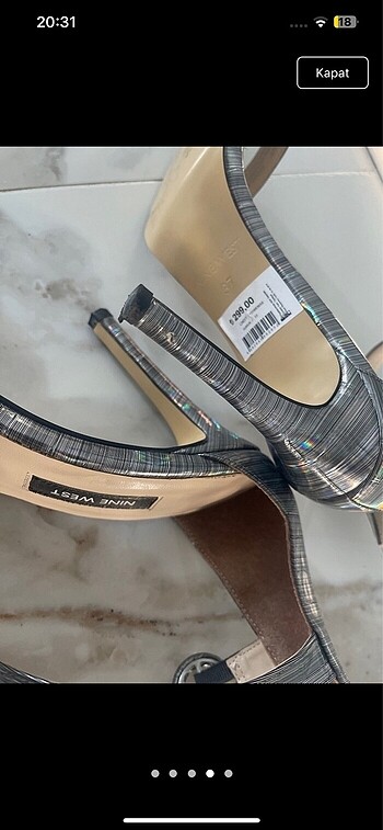 37 Beden gri Renk Nine west ayakkabı