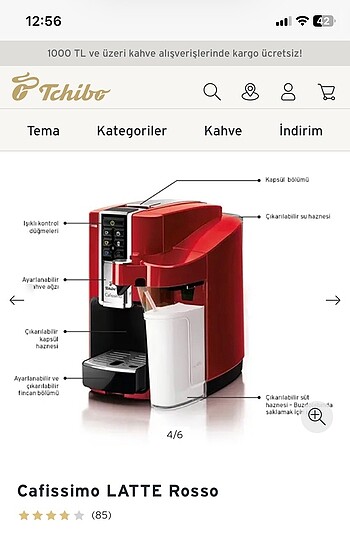 Beden Renk Tchibo kapsül kahve makinesi