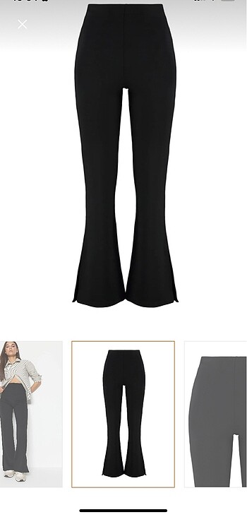 Trendyol milla siyah ispanyol yırtmaçlı pantolon s 36 - Görsel 5