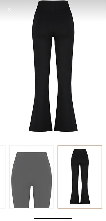 Trendyol milla siyah ispanyol yırtmaçlı pantolon s 36 - Görsel 6