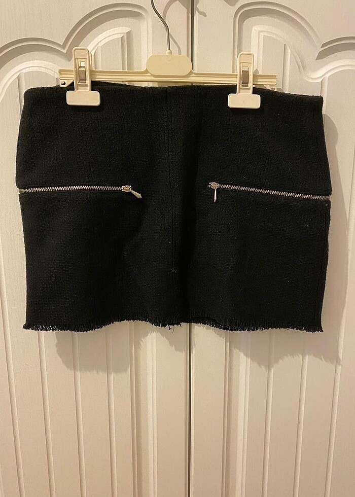 Zara kışlık siyah mini etek s 36 beden - Görsel 2