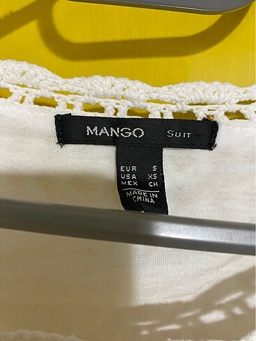 s Beden beyaz Renk SATIŞTA DEĞİL Mango beyaz dantelli mini elbise 36 s