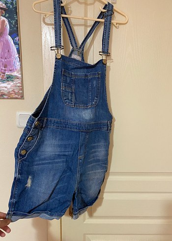 Twist bahçıvan salopet şort tulum L 40 - Görsel 4