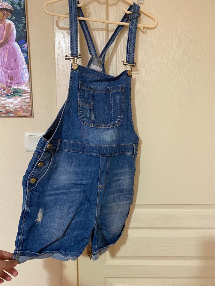 Twist bahçıvan salopet şort tulum L 40 - Görsel 4