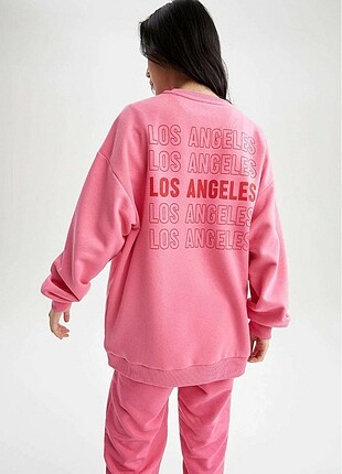 Defacto 3 iplik sardonlu oversize sweatshirt