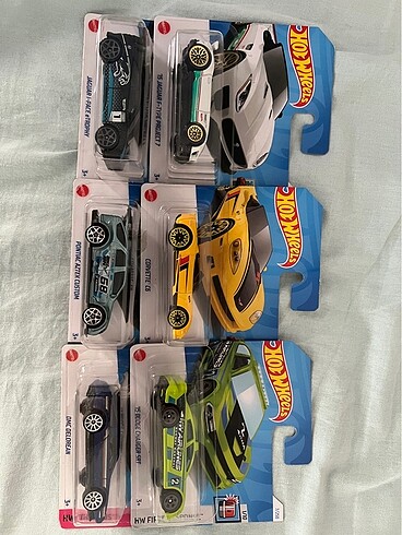 6 adet hotwheels