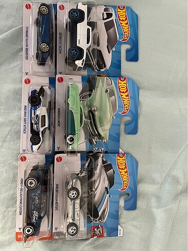 6 adet hotwheels