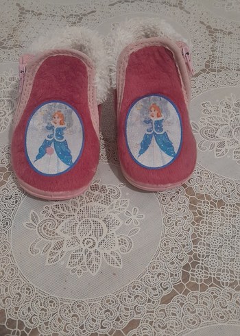 Kız Çocuk Pembe Sıcak Terlikler Velcro