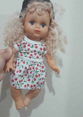 Diğer Kız Bebek Beyaz Kiraz Desenli Elbise