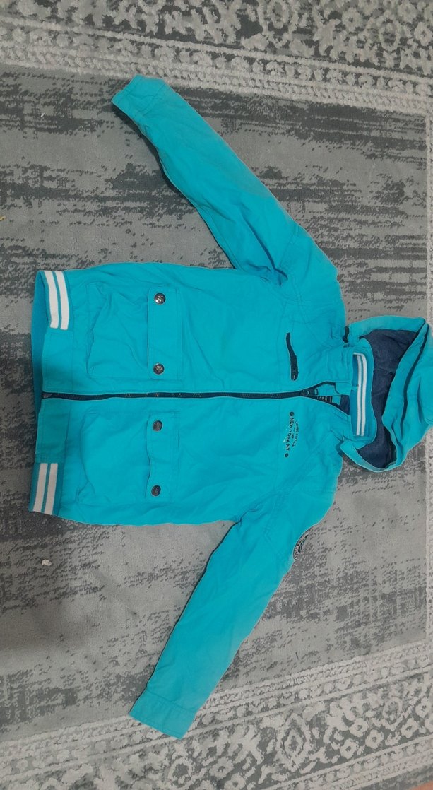 Mavi Fermuarlı Erkek Çocuk Mont - Görsel 2