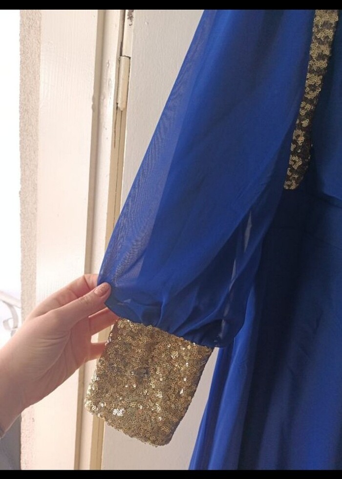 Pullu tesettür abiye  - Görsel 5