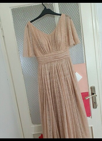 Bej elbise  - Görsel 6
