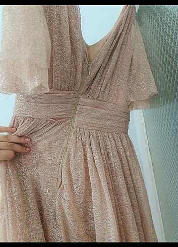 Bej elbise  - Görsel 7