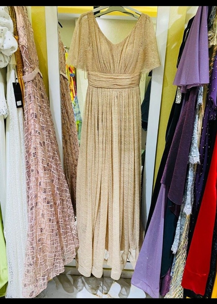 Bej elbise  - Görsel 2