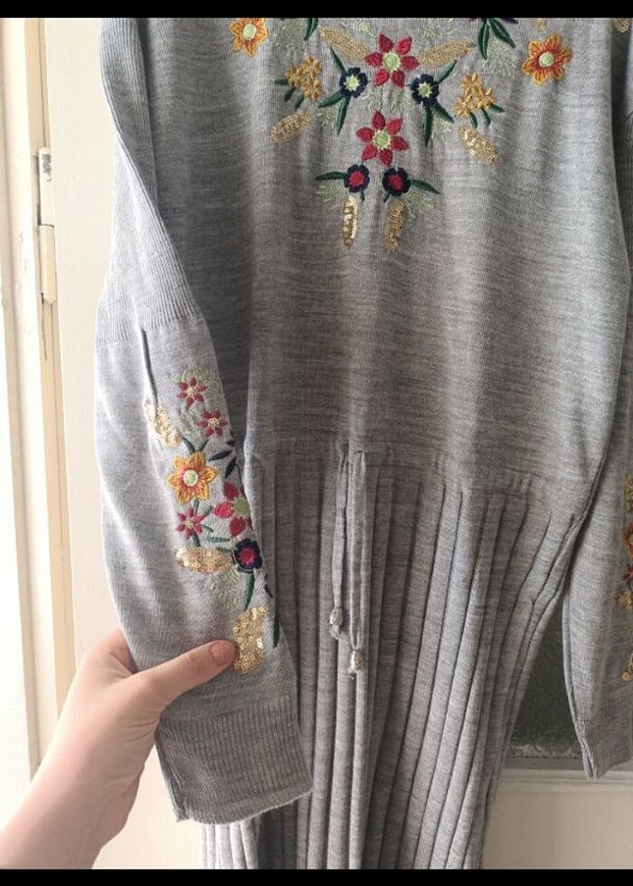 Triko elbise tesettür  - Görsel 2