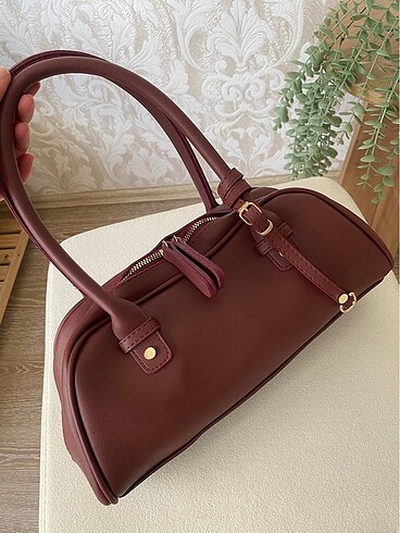  Beden bordo Renk Matte vintage baged çanta