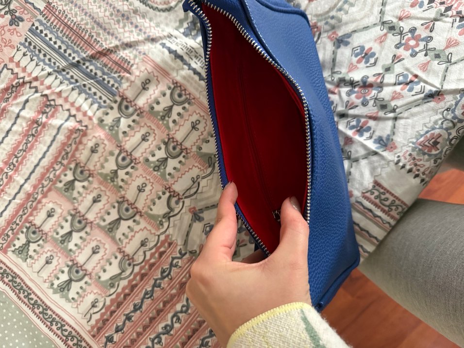 Lacivert Deri Şık Çanta - Görsel 2