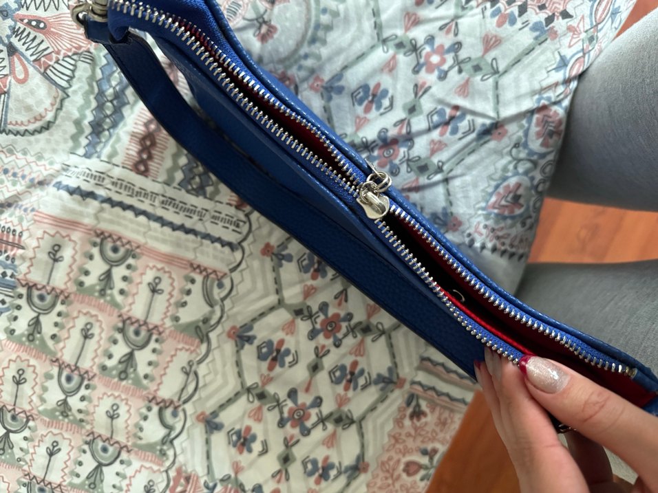 Lacivert Deri Şık Çanta - Görsel 3