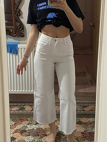 Beyaz Denim Pantolon