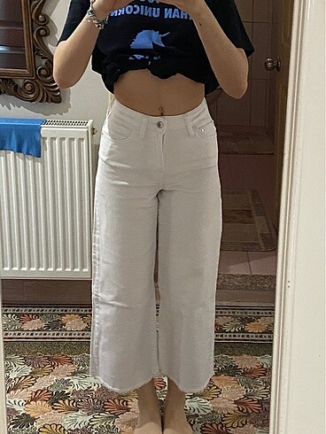 Beyaz Denim Pantolon - Görsel 2