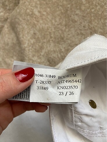 Beyaz Denim Pantolon - Görsel 6