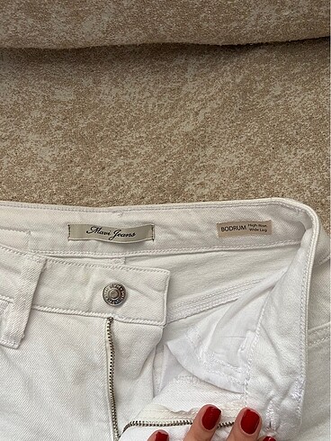 Beyaz Denim Pantolon - Görsel 5