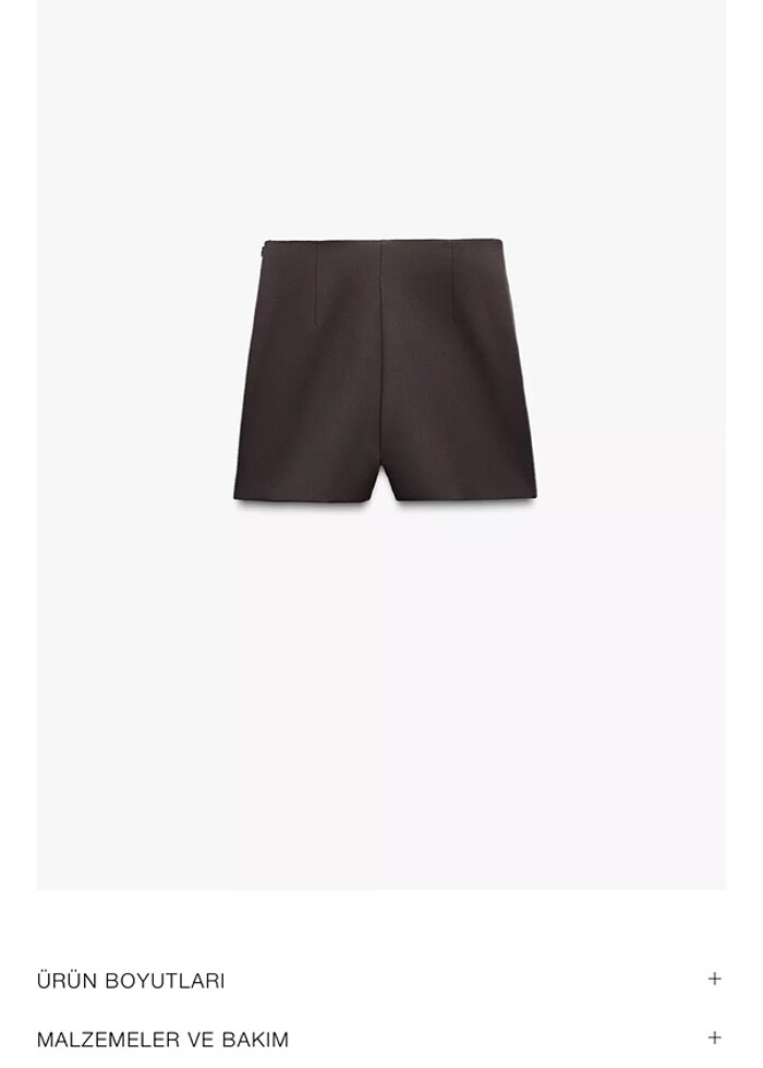 Zara Yırtmaçlı Şort Etek - Görsel 4