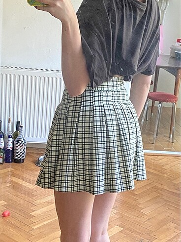 Bershka Pileli Mini Etek - Görsel 2