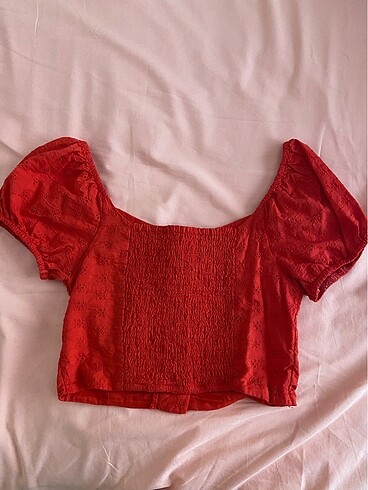 Kırmızı Korse Bluz - Görsel 2