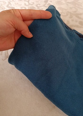 Erkek Çocuk Mavi Örgü Triko Kazak - Görsel 4