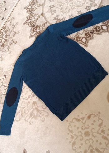 Erkek Çocuk Mavi Örgü Triko Kazak - Görsel 2