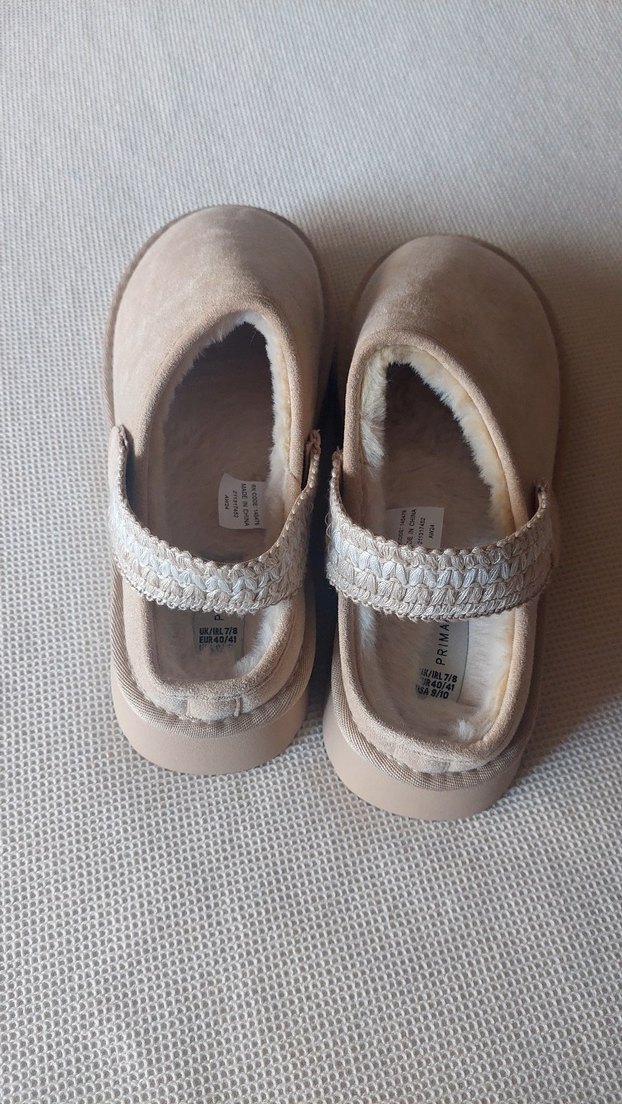 Bej Süet Dolgu Topuklu Kadın Terlik - Görsel 4