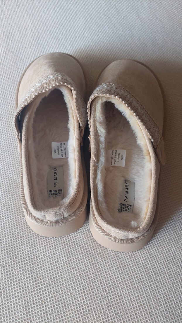 Bej Süet Dolgu Topuklu Kadın Terlik - Görsel 2