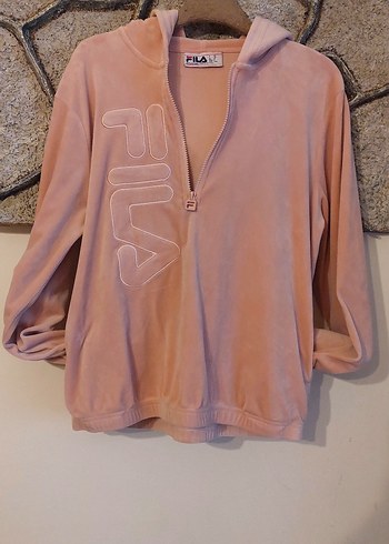 Fila Kapüşonlu Fermuarlı Pembe Sweatshirt - Görsel 6