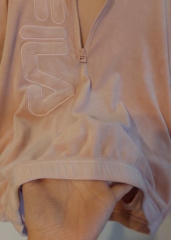 Fila Kapüşonlu Fermuarlı Pembe Sweatshirt - Görsel 5