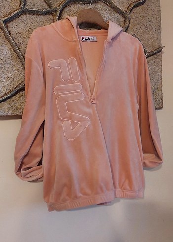 Fila Kapüşonlu Fermuarlı Pembe Sweatshirt - Görsel 2