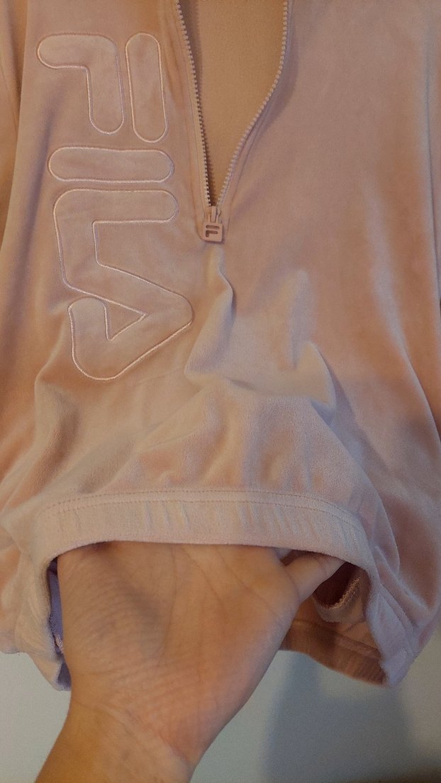 Fila Kapüşonlu Fermuarlı Pembe Sweatshirt - Görsel 5