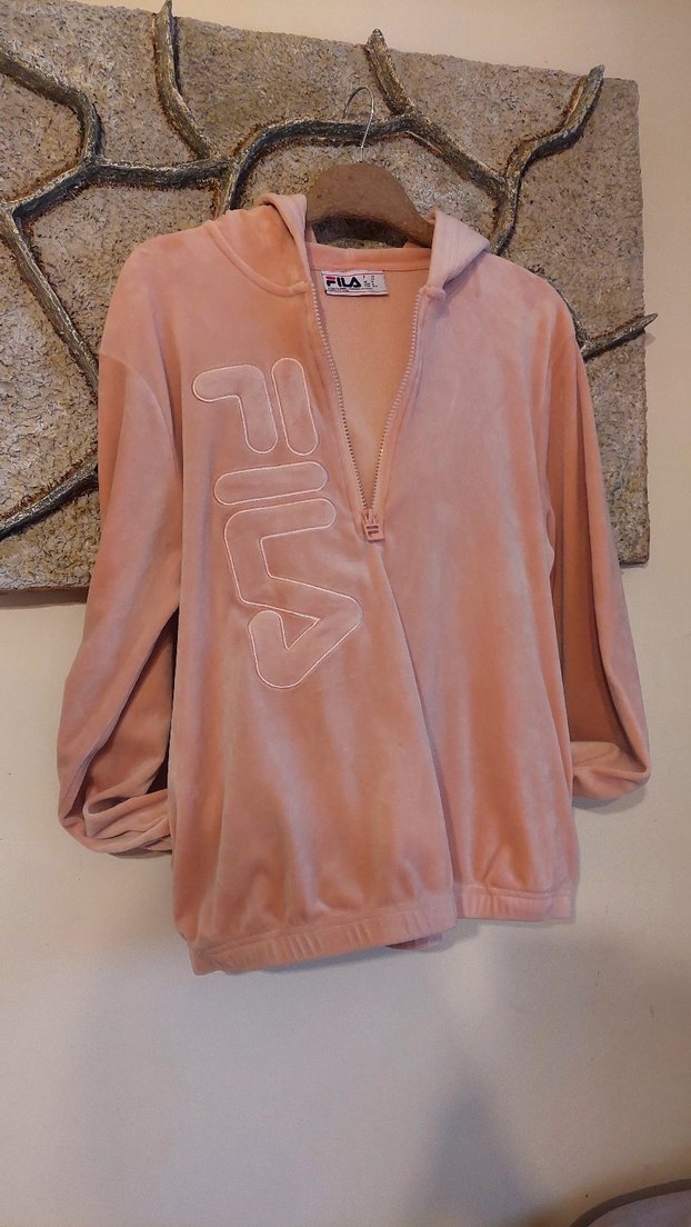 Fila Kapüşonlu Fermuarlı Pembe Sweatshirt - Görsel 2